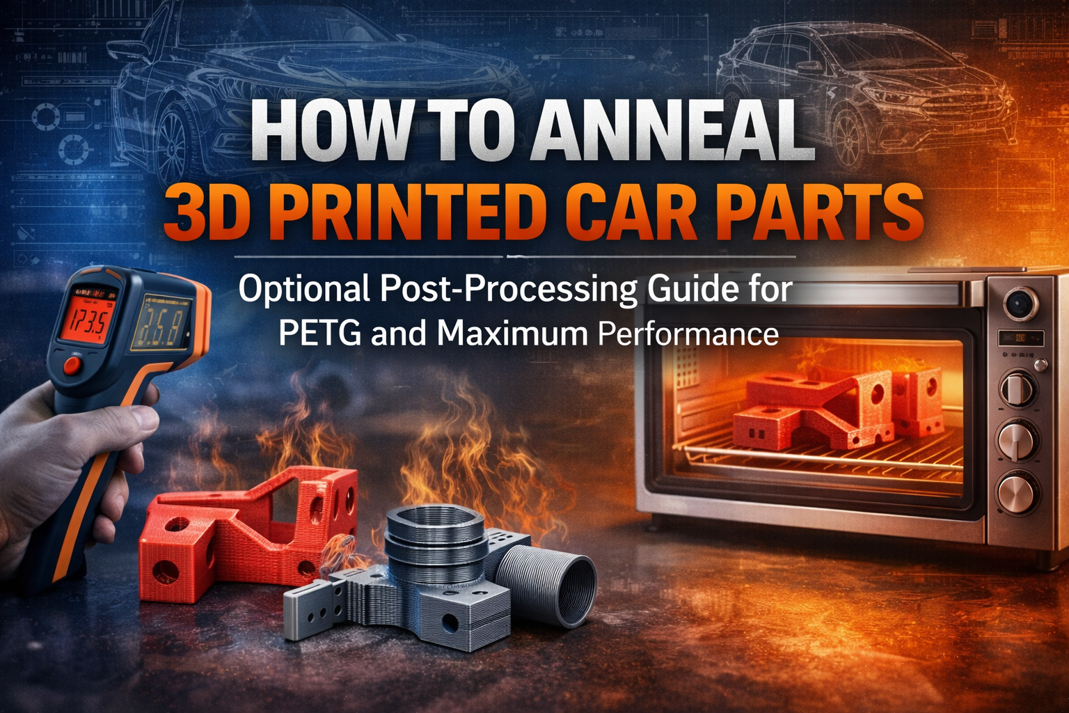 Annealing 3D printed car parts - optional post-processing guide