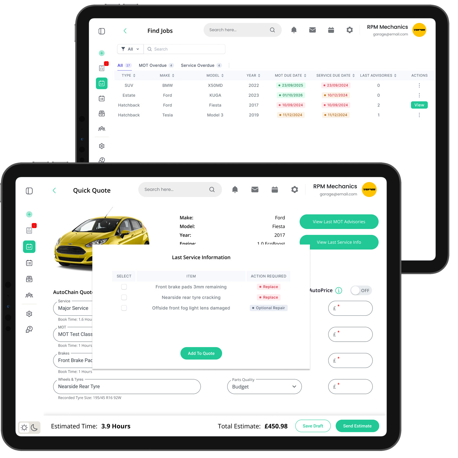 AutoChain Business App Interface
